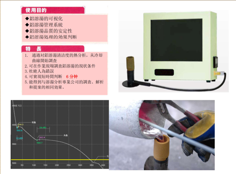日本Leibniz KANAE铝液清洁度检测仪铝液热分析仪铝合金热分析测渣仪